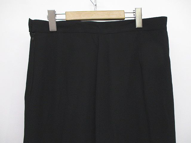 クロエ CHLOE ロング丈 プリーツ スカート ボタン 42 黒 ブラック 無地  