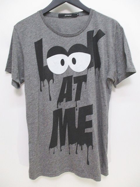 ジョイリッチ Joyrich 半袖 カットソー Tシャツ プリント M 灰 グレー 無地 綿 コットン レディース 077 ベクトルパーク