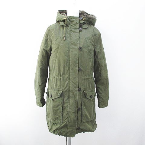 トミーヒルフィガー TOMMY HILFIGER モッズコート S 緑 グリーン系 