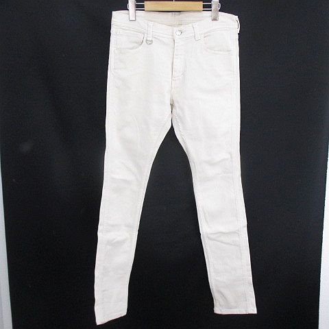 ユニフォームエクスペリメント Uniform Experiment Ue ロング丈 スキニーパンツ ジップフライ 2 白系 オフホワイト アイボリー 日本製 ストレッチ 綿 コットン メンズ 077 ベクトルパーク
