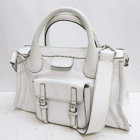 クロエ Chloe 2way トートバッグ ハンド ショルダー ホワイト 白 レザー レディース 077 ベクトルパーク
