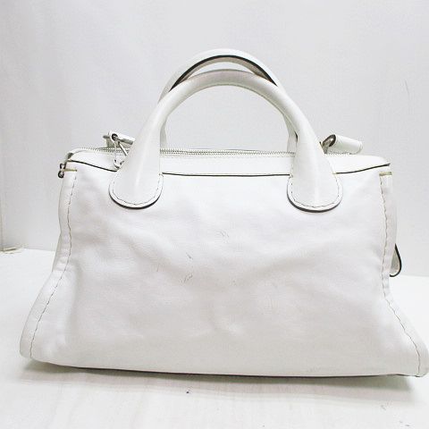 クロエ CHLOE 2WAY トートバッグ ハンド ショルダー ホワイト 白