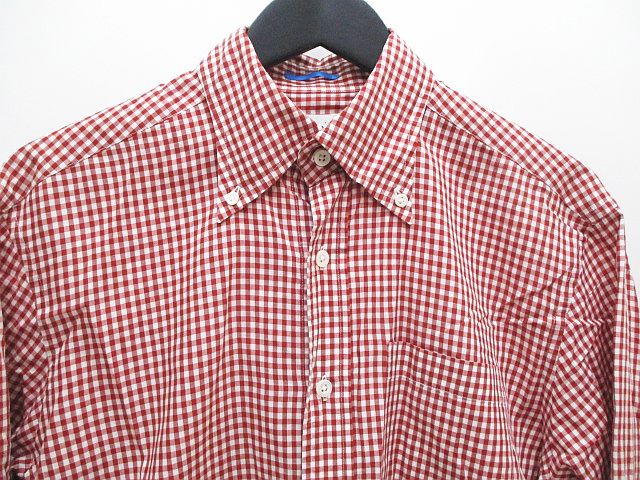 ポールスミス PAUL SMITH ギンガムチェック柄 長袖 シャツ L 赤系 