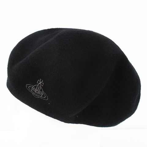 Vivienne Westwood ベレー帽 S-M 黒 Vivienne Westwood 黒 ベレー帽 S-M Vivienne Westwood ベレー帽 S-M