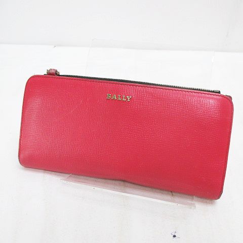 バリー Bally 長財布 2つ折り ピンク ブラウン レザー レディース 077 ベクトルパーク