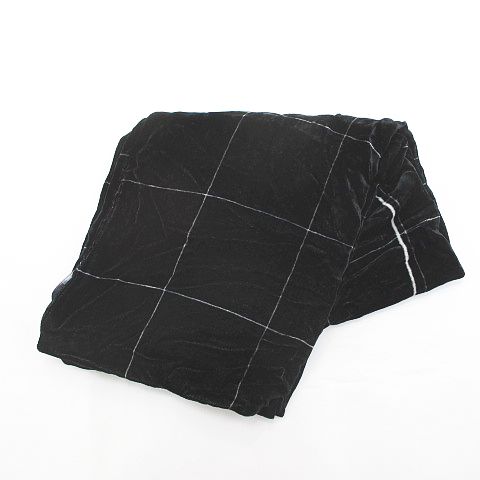 未使用品 エンポリオアルマーニ Emporio Armani ストール マフラー 黒系 ブラック チェック 起毛 絹 シルク タグ付き メンズ 077 ベクトルパーク