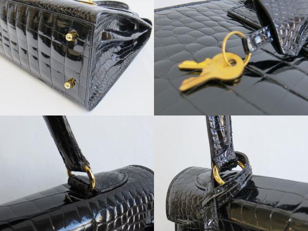 G.BORRI ジーボリー クロコダイル ハンドバッグ 2WAY ショルダーバッグ  