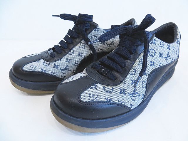 ルイヴィトン LOUIS VUITTON モノグラムミニ キャンバス スニーカー 