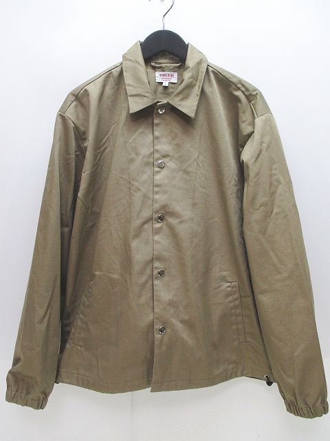 ワードローブ Wardrobe コーチジャケット L ベージュ 無地 スナップボタン メンズ 077 ベクトルパーク