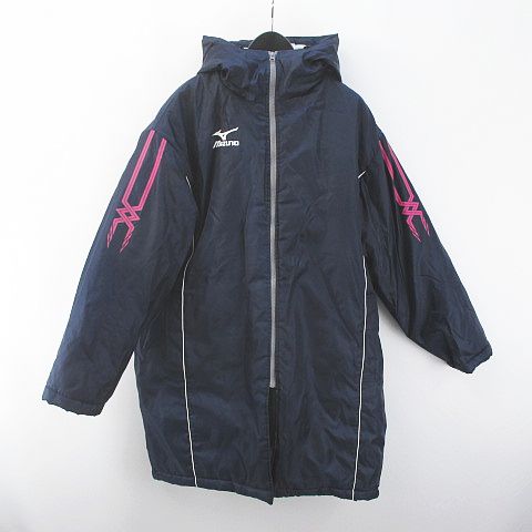 MIZUNO ベンチコート ランニング S ミズノ 中綿 レディース ネイビー