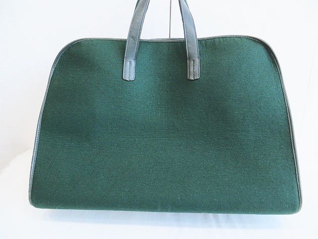 エルメス HERMES フードゥ ボストンバッグ フェルト グリーン H  