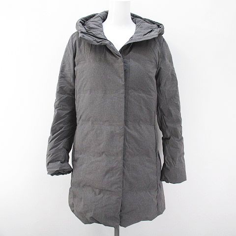 ユニクロ Uniqlo ダウンコート ロング フード M グレー系 ジップアップ スナップボタン 裏地 レディース 077 1220 ベクトルパーク ユニクロ Uniqlo ダウンコート ロング フード M グレー系 ジップアップ スナップボタン 裏地 レディース 077 1220 ベクトルパーク