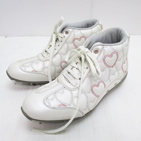 フィラ FILA ゴルフシューズ ミドルカット ハートステッチ 23.5 