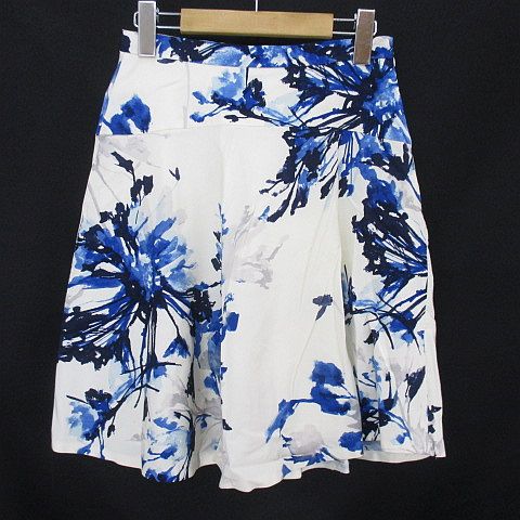 トゥモローランド ボールジィ】花柄 膝丈 フレアスカート ダブル