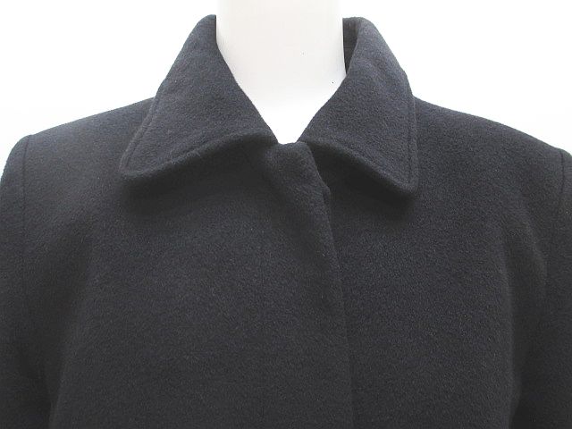 ディアプリンセス Dear Princess ステンカラーコート ショート丈 黒系 ブラック 無地 比翼ボタン 裏地 レディース 077 ベクトルパーク