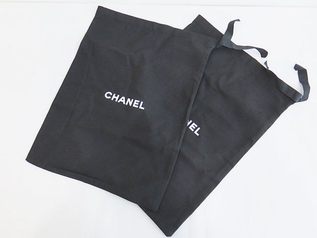 シャネル CHANEL 保存袋 2枚セット パンプス入れ ブランドロゴ 巾着 