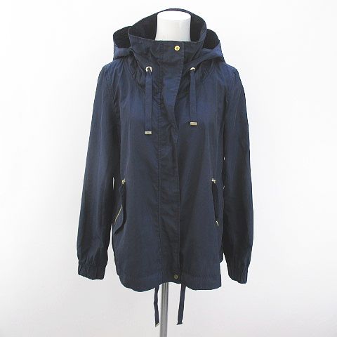 ザラ ベーシック Zara Basic マウンテンパーカー ジャケット 比翼 M 紺系 ネイビー ジップアップ ポケット ブルゾン レディース 077 ベクトルパーク