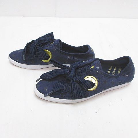アディダス Adidas スニーカー リレースロー 星柄 22 5 ネイビー 紺 キャンバス地 レディース 077 ベクトルパーク