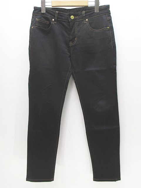 ドゥドゥ Doudou ロング丈 スキニーパンツ 38 黒系 ブラック ジップフライ ストレッチ レディース 077 ベクトルパーク