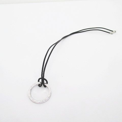 ブルガリ Bvlgari ビーゼロワン B Zero1 キーリング ネックレス ペンダントトップ Silver 925 総重量 11 0ｇシルバー 革紐 アクセサリー メンズ レディース 077 ベクトルパーク