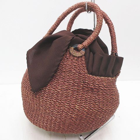 シップス Ships かごバッグ ラウンド型 フリル ブラウン 茶 かご レディース 077 ベクトルパーク シップス Ships かごバッグ ラウンド型 フリル ブラウン 茶 かご レディース 077 ベクトルパーク