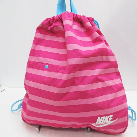 ナイキ NIKE ナップサック バックパック ボーダー ピンク ライトブルー 