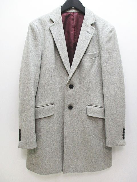タケオキクチ Takeo Kikuchi チェスターコート ミドル丈 3 灰系 ライトグレー ミックス ベント 裏地 ボタン メンズ 077 ベクトルパーク タケオキクチ Takeo Kikuchi チェスターコート ミドル丈 3 灰系 ライトグレー ミックス ベント 裏地 ボタン メンズ 077 ベクトルパーク