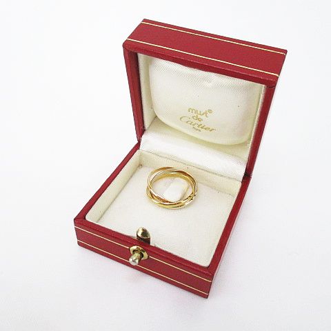 カルティエ Cartier K18 750 トリニティリング 3連 9号 指輪 3カラー  