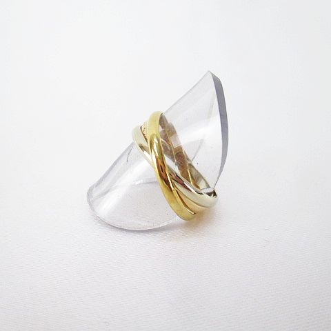 カルティエ Cartier K18 750 トリニティリング 3連 9号 指輪 3カラー  