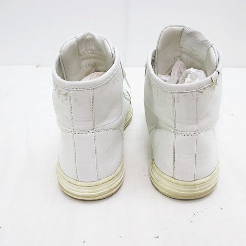 グッチ GUCCI ハイカットスニーカー スタッズ 37 ホワイト 白 レザー