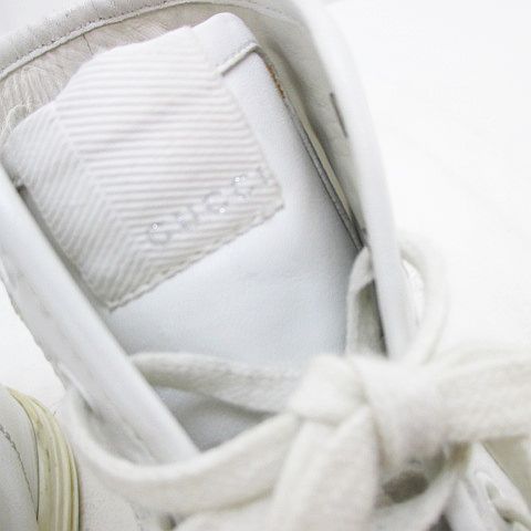 グッチ GUCCI ハイカットスニーカー スタッズ 37 ホワイト 白 レザー