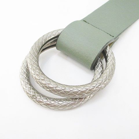 ボッテガヴェネタ BOTTEGA VENETA リングベルト レザー 緑 ボッテガヴェネタ BOTTEGA VENETA リングベルト レザー 緑