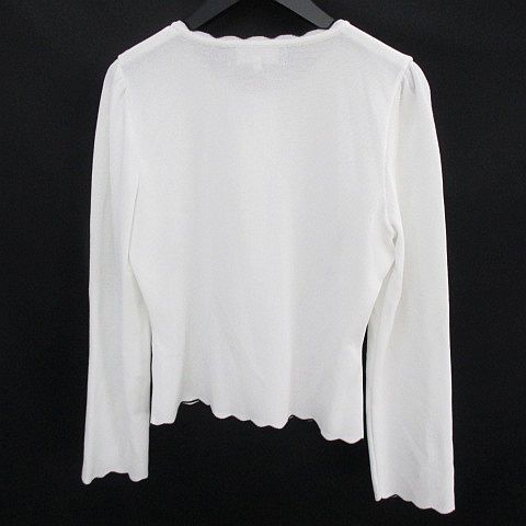 エムズグレイシー M'S GRACY 長袖 カーディガン ニット 38 白系