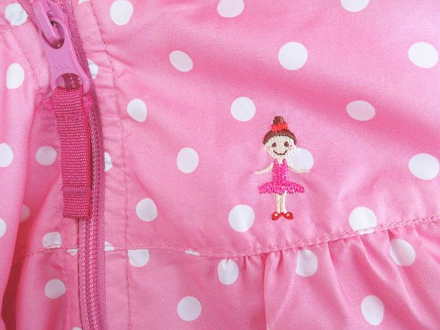 ピンク ドット柄 ジャケット 140 PURECONSCIOUS ピンク ドット柄 ジャケット 140 女児 スキー