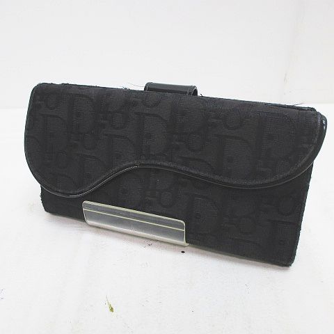 クリスチャン ディオール トロッター 長財布 キャンバス ブラック