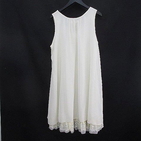 ピーチジョン Peach John Spice Of Pj ノースリーブ ミニ丈 ワンピース M L 白系 アイボリー系 レース 透け感 レディース 077 ベクトルパーク