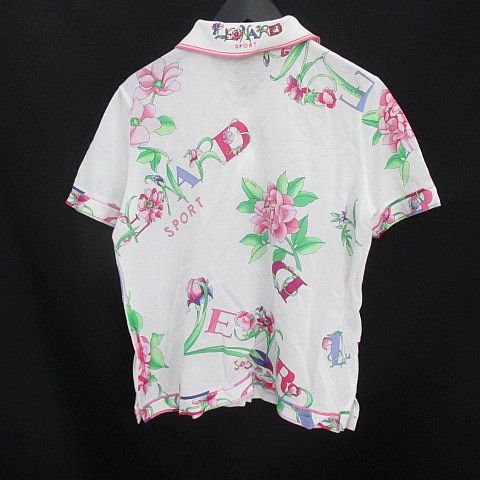LEONARD / 花柄ポロシャツ 半袖 美品】LEONARD SPORT レオナール 花柄 ポロシャツ 半袖 38