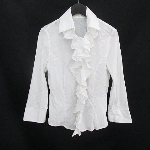 NARACAMICE フリル付きシースルー長袖シャツ NARACAMICE フリル付きシースルー長袖シャツ