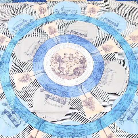 未使用品 エルメス HERMES Jeu des Omnibus Remix オムニバスゲーム 絹  