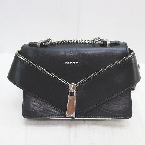 美品 ディーゼル DIESEL ショルダーバッグ s63 PVC 黒 ブラック  