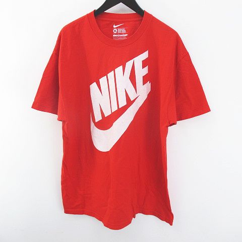 ナイキ Nike 半袖 Tシャツ カットソー Xl 赤系 レッド ロゴ 文字 プリント 綿 コットン メンズ 077 ベクトルパーク