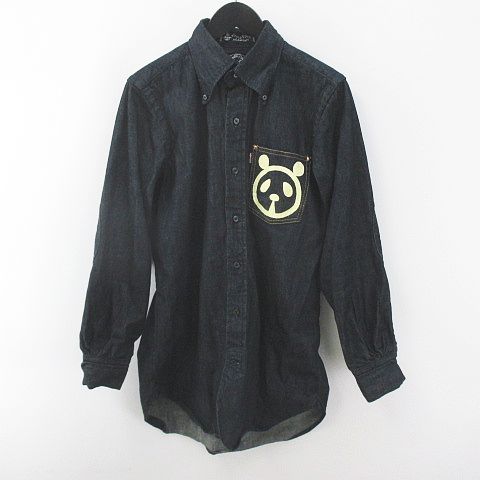 エヴィス EVISU YAMANE ACADEMY 長袖 デニムシャツ ダンガリー ボタン 