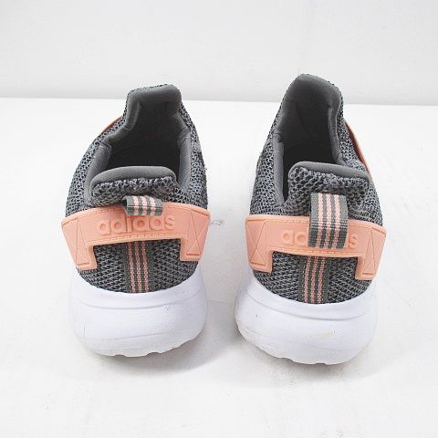 アディダス adidas スリッポン スニーカー ロゴ 23.5 グレー