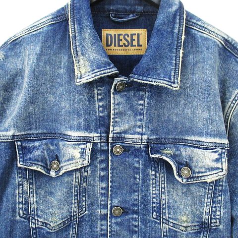 ディーゼル DIESEL デニムジャケット Gジャン ダメージ加工 クラッシュ 