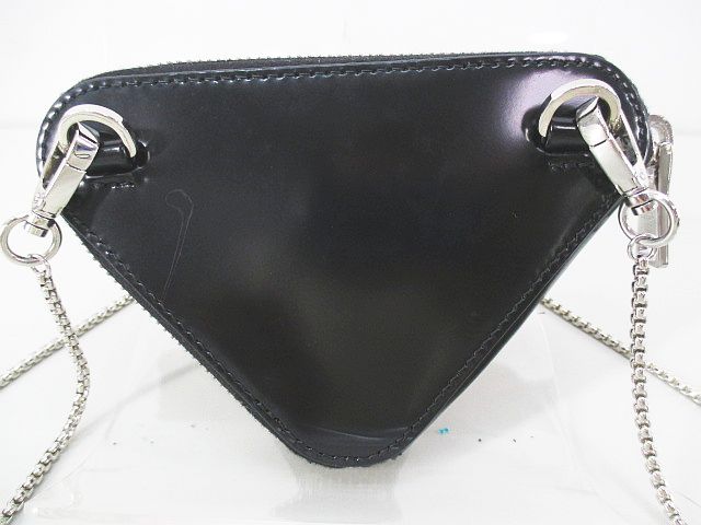 プラダ　チェーンポシェット プラダ PRADA ブラッシュシュド レザーミニポーチ ポシェット