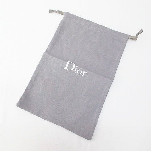 ディオール Dior 保存袋 巾着 灰系 グレー ロゴ 文字 小物 レディース