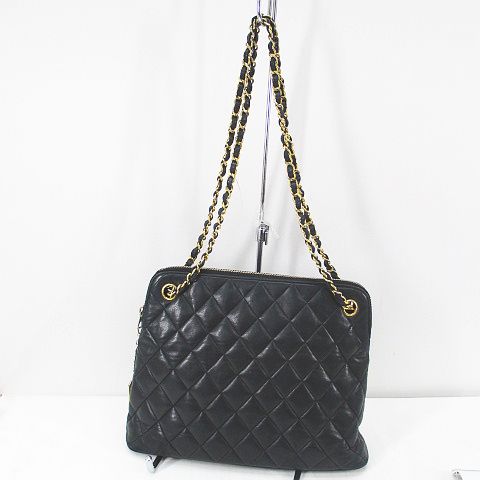 シャネル CHANEL ショルダーバッグ キルティング チェーン ゴールド 