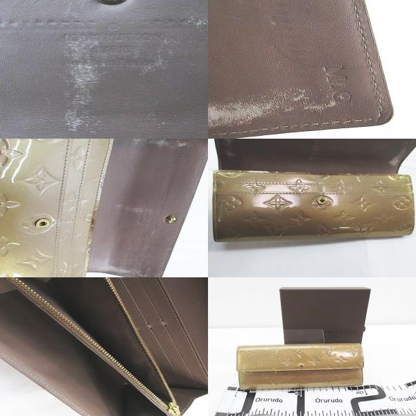 LOUIS VUITTON ヴェルニ ポルトフォイユ サラ 長財布 ゴールド ルイヴィトン LOUIS VUITTON ヴェルニ ポルトフォイユサラ