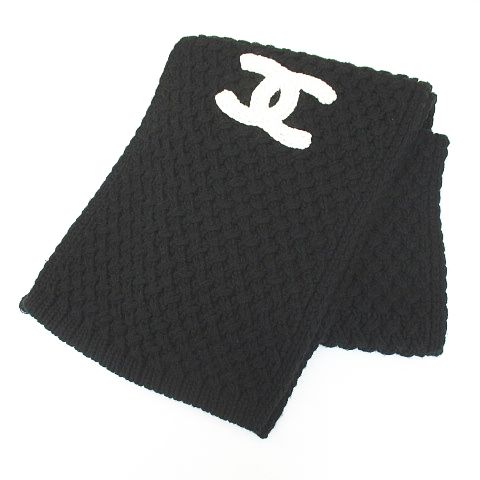 シャネル CHANEL マフラー ストール ニット CCマーク ココマーク  