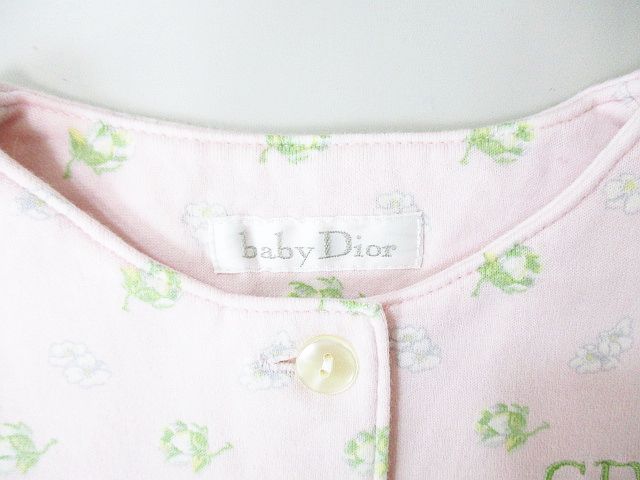 ベビーディオール baby Dior 花柄 長袖 カーディガン ボレロ 羽織 80 